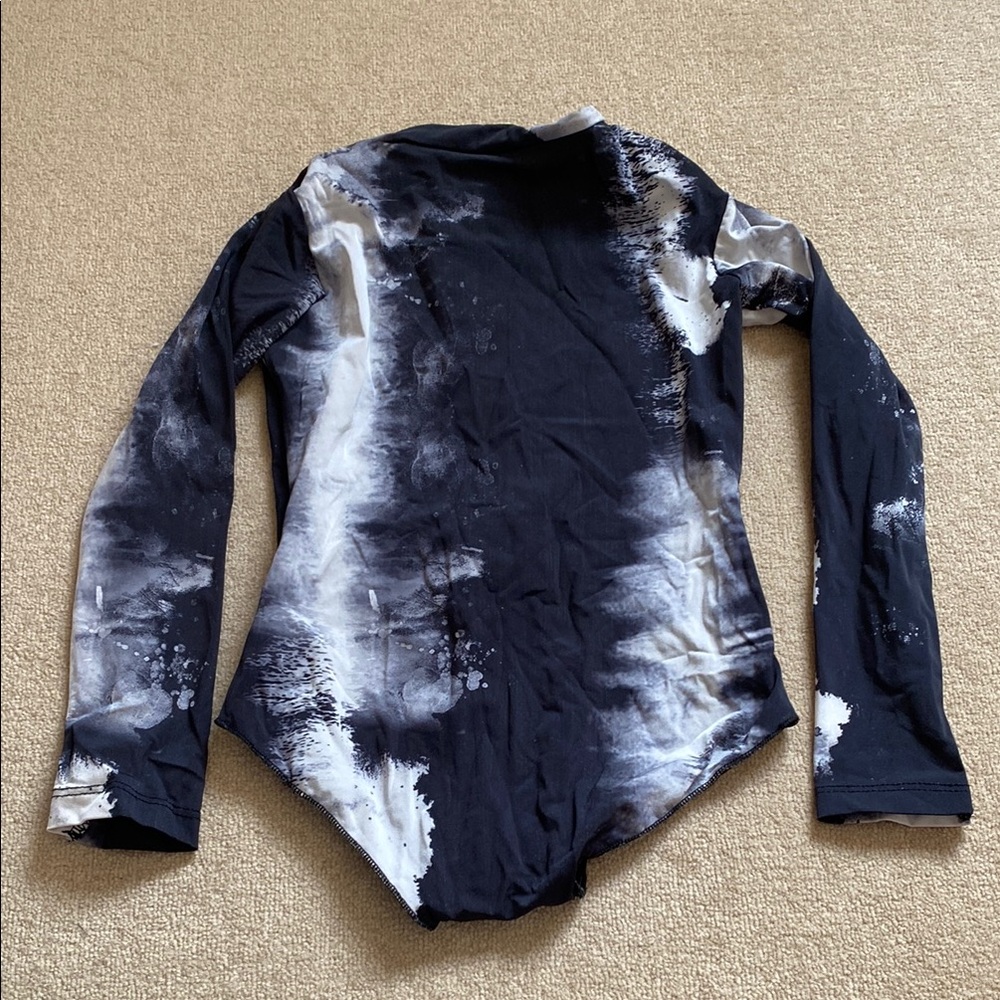 Tie-Dye Long Sleeve Kids Swimsuit